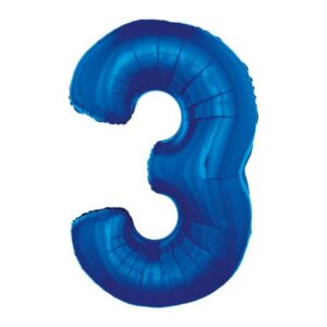 Dieser XL Zahl 3 Folienballon in Blau ist die ideale Ergänzung für deine Raum Dekoration für die Geburtstagsparty. Er ist heliumgeeignet.