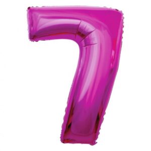 Dieser XL Zahl 7 Folienballon in Pink ist die ideale Ergänzung für deine Raum Dekoration für die Geburtstagsparty. Er ist heliumgeeignet.