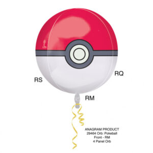 Dieser Folienballon zeigt einen Pokeball und ist ein richtiger Blickfang für deine Pokemon Party. Dieser Orbz Folienballon erreicht durch das Aufblasen eine kugelförmige Form wie ein Wasserball.