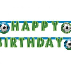 Girlande Fussball Happy Birthday 2m