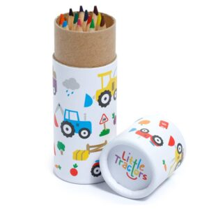 Entdecke jetzt diesen niedlichen Stiftebox mit Traktoren-Motiv und zwölf farbenfrohen Buntstiften als ideales Mitgebsel für kleine Gäste auf jeder Geburtstagsparty oder als Geschenk zum Schulanfang.