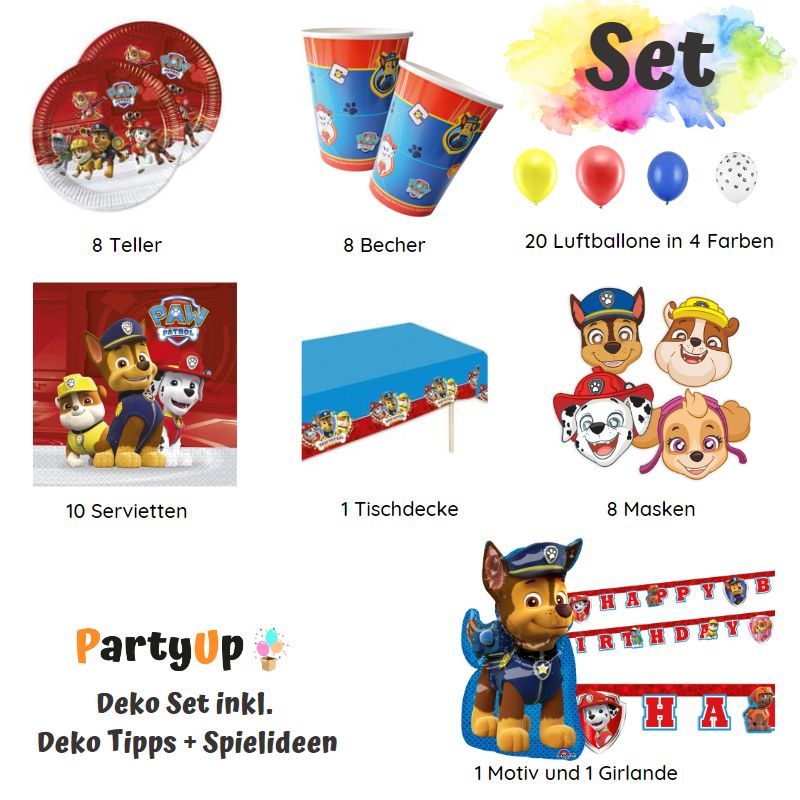 Paw Patrol Geburtstag - Schatzsuche Ideen für die Spiele - PartyUp