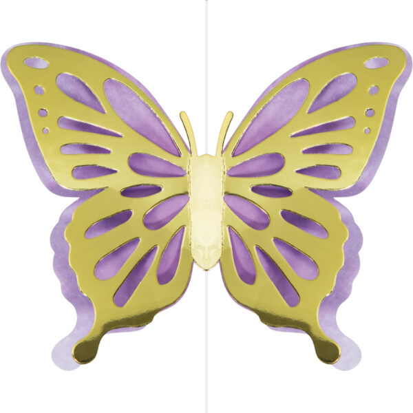 Verwandle deine Party mit dieser Hängedekoration in ein magisches Schmetterlinge Paradies! Entdecke die zauberhafte Hängedekoration mit 3D-Schmetterlingen.