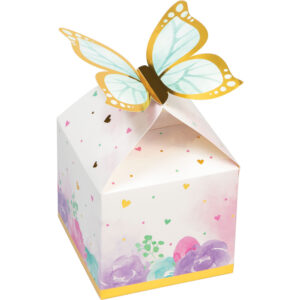 Zauberhafte Schmetterlinge Geschenkbox in Rosa, Lavendel und Mint. Perfekt für Geschenke, Spielzeug und Andenken. Einfache Montage, entzückendes Design!