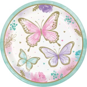 Verwandle deine Tischdeko in ein zauberhaftes Schmetterlingsparadies mit unseren hübschen Schmetteringe Teller. Perfekt für den Kindergeburtstag, Taufe etc