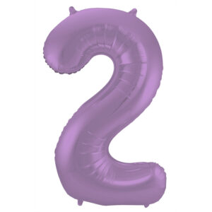 Lass deine Party mit dem XL Folienballon in der Zahl "2" und der eleganten Farbe Matt Lila strahlen. Ideal für Geburtstage, Jubiläen und mehr.