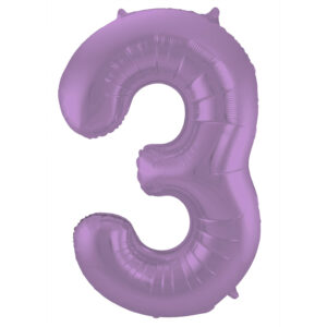 Lass deine Party mit dem XL Folienballon in der Zahl "3" und der eleganten Farbe Matt Lila strahlen. Ideal für Geburtstage, Jubiläen und mehr.