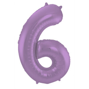 Lass deine Party mit dem XL Folienballon in der Zahl "6" und der eleganten Farbe Matt Lila strahlen. Ideal für Geburtstage, Jubiläen und mehr.