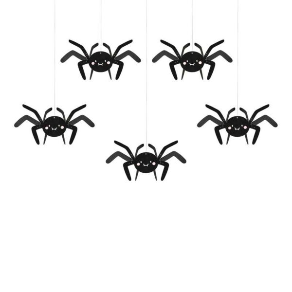 Mach deine Halloween-Party einzigartig mit diesen 5 DIY Papier-Spinnen! Einfach zusammenzubauen und ideal für Kinder. Masse ca. 27 x 17 cm.