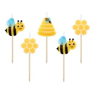 Zauber dem Geburtstagskind auf der Bienen-Party ein Lächeln auf die Lippen mit diesen Geburtstagskerzen! Perfekt um den Geburtstagskuchen und Torten zu dekorieren.