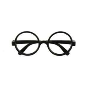 Verzaubere deine Party mit dieser runden, schwarzen Zauberer-Brille. Perfekt für Harry Potter Partys, Geburtstage, Halloween und Fasnacht.