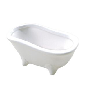 Mini Badewanne aus weißem Porzellan – das perfekte Wichtel Zubehör für den privaten Spa-Moment. Grösse: ca. 15x7x7 cm. Ideal auch für Badeenten.