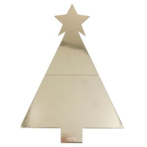 Feier Weihnachten stilvoll mit unserer Tannenbaum Servierplatte in Gold. Ideal für festliche Leckereien oder als eleganter Teil deiner Weihnachtsdekoration!