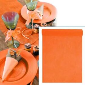 Erwecke deine Tischdeko zum Leben: Orangefarbener Tischläufer für 10 Meter pure Partyfreude – ideal für Feuerwehrpartys und andere Feste!