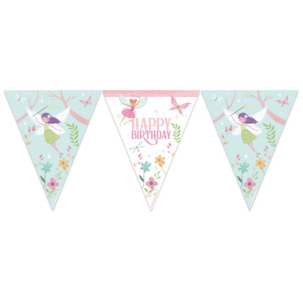 Mache deine Feenparty mit dieser bezaubernden Papier-Wimpelkette zur Märchenhafte Geburtstagsparty. Einfach aufzuhängen und wiederverwendbar.