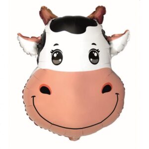 Erheitere deine Party mit unserer Kuh Folienballon – ein Muss für jede Bauernhof-Party und ein Garant für lächelnde und glückliche Kinder!