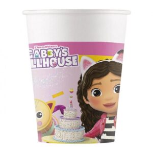Erwecke die Party zum Leben mit Gabby's Dollhouse Bechern – ein Muss für jede kindliche Feier! Perfekt für deine Tischdekoration beim Kindergeburtstag.