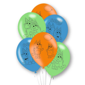 Mach die Geburtstagsparty mit dem Bluey Luftballon-Set unvergesslich – bunte und fröhliche Deko, die Kinder und Bluey-Fans begeistert!