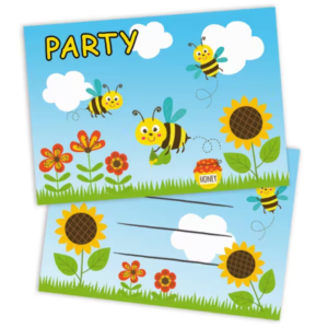 Lade deine Gäste mit unserer süßen Einladungskarte Bienen Party inkl. Umschlag ein – perfekt für Kindergeburtstage und fröhliche Feiern. Jetzt entdecken!