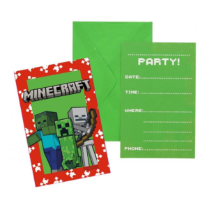 Starte dein Minecraft-Event mit den passenden Einladungskarten! Praktisch und im charakteristischen Pixel-Look, ideal für deine maßgeschneiderte Party.