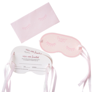 Lade mit Stil ein: Entdecke diese rosa Einladungskarten für Beauty Pyjama Partys, komplett mit allem, was du für eine zauberhafte Einladung brauchst!