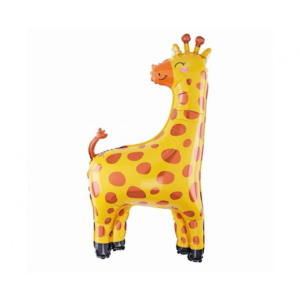 Entdecke unseren Folienballon Giraffe für deine nächste Themenparty – 46 x 87 cm groß, perfekt für Safari- oder Dschungel-Mottos. Wiederverwendbar und farbenfroh!