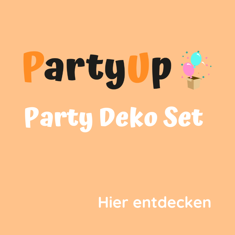 PartyUp Geburtstag Party Deko Set hier entdecken mit vielen Vorteilen, Tipps für Snacks, Torten und Spiele, Party Deko, aus der Schweiz