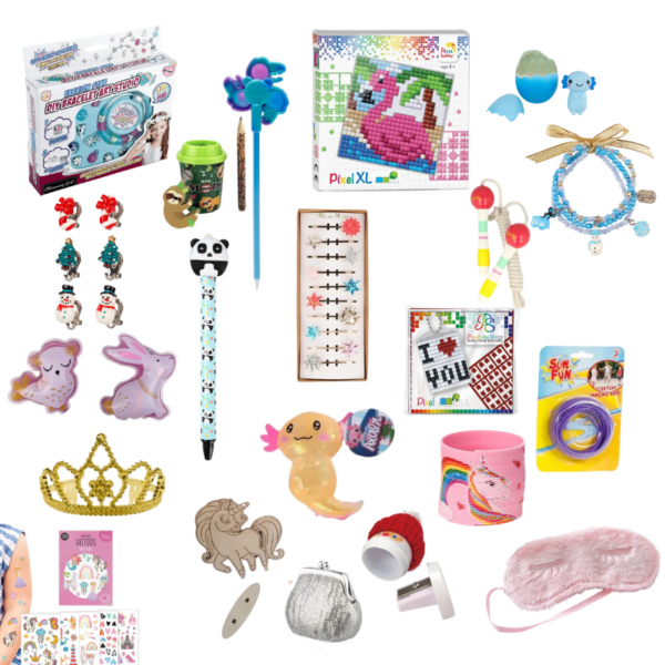 Last Minute Adventskalender für Mädchen - Set mit 24 hochwertigen Geschenken für Girls im Alter zwischen 5 und 8 Jahren, zum selber befüllen.