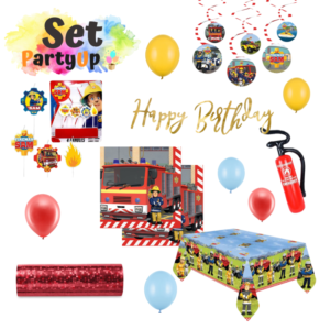 Entzünde die Partyfreude mit dem PartyUp Feuerwehrmann Sam Party Geburtstag Deko Set. Heldenhafter Spass mit Ballons & mehr für den kleinen Feuerwehrfan!